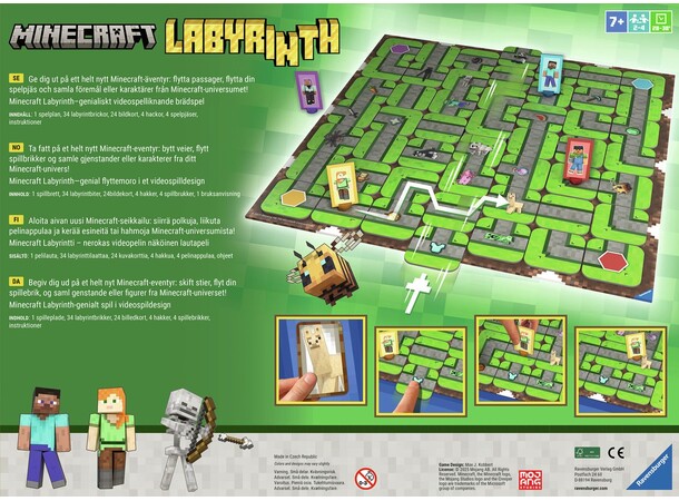 Minecraft Labyrint Brætspil Dansk udgave 