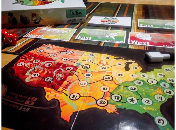 On Tour USA & Europe Brætspil 
