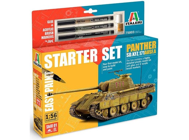 Panther Sd.Kfz. 171 Ausf.A Starter Set Italeri 1:56 Byggesæt 