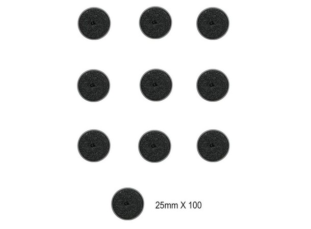 Plastbaser Sort Rund - 25 mm (100 stk) Citadel 