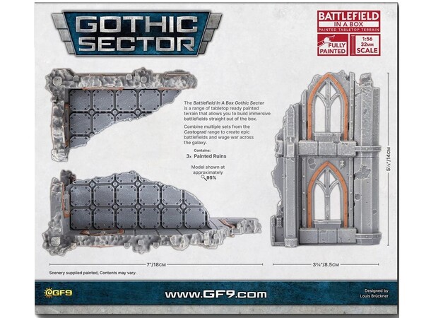 Terræn Warehouse Big Ruins Battlefield in a Box - Gothic Sector 