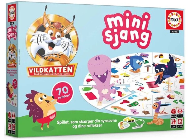 Vildkatten Minisjang Børste Brætspil Dansk udgave 