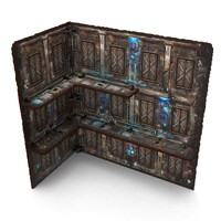 WTC Terrain Three-Story Ruin Sci-Fi Green Stuff World