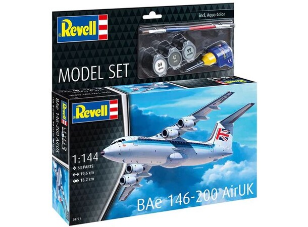 Bae 146-200 AirUK Starter Set Revell 1:144 byggesæt 