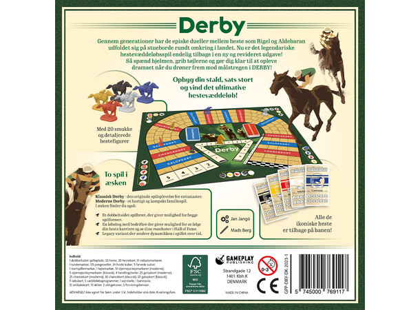 Derby Brætspil Dansk udgave 