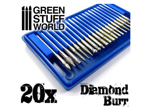 Diamond Burr Set (20 spidser) Green Stuff World 