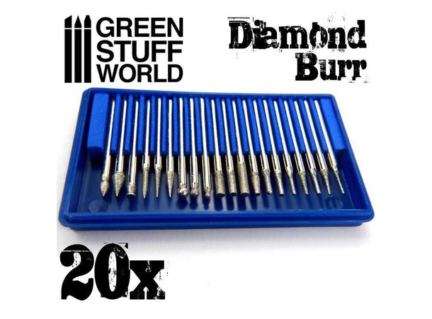 Diamond Burr Set (20 spidser) Green Stuff World 