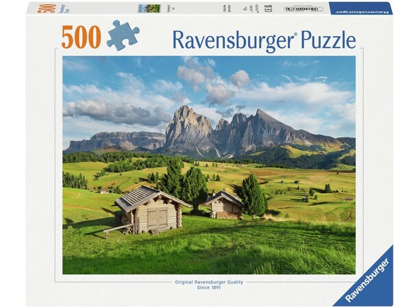 Dolomitenidyll i Siusi 500 brikker Puslespil - Ravensburger Puzzle 