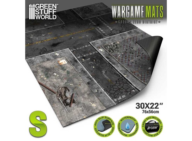 Neopren Mat 22x32 Ground Zero District Green Stuff World - 56 x 76 cm 