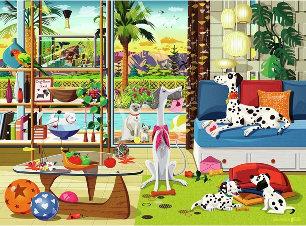 Pets of Palm Springs 500 brikker Ravensburger puslespil 
