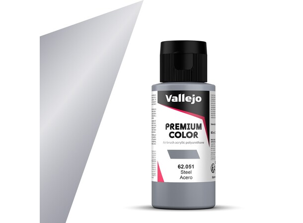 Vallejo Premium Steel 60 ml Premium Airbrush Color 