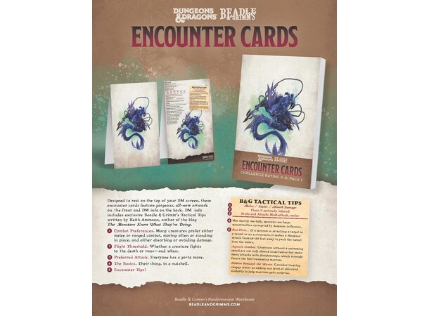 D&D Encounter Cards CR 7+ Pack 1 Dungeons & Dragons - Beadle & Grimm 