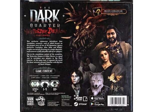 Dark Quarter Yesterday Demon Brætspil The Yesterday Demon & Other Stories 