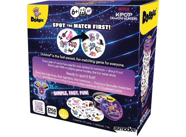 Dobble KPop Demon Hunters Brætspil Dansk udgave 