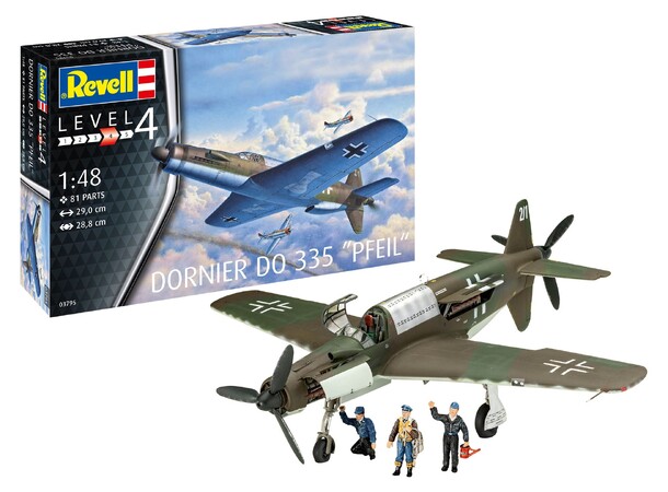 Dornier DO 335 Pfeil Revell 1:48 byggesæt 