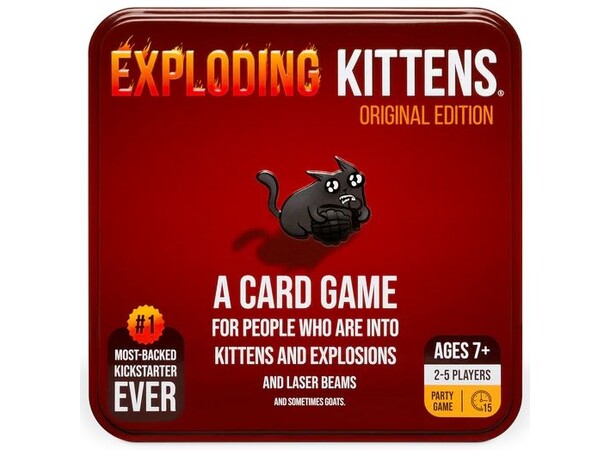 Exploding Kittens Tin Kortspil 10 Year Anniversary 