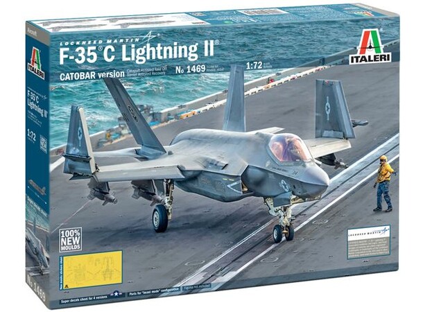F-35 C Lightning II CATOBAR-version Italeri 1:72 byggesæt 
