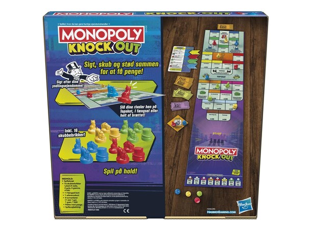 Monopoly Knockout Brætspil Dansk udgave 
