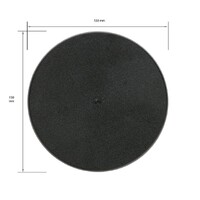 Plastfod, sort, rund – 130 mm (1 stk) 