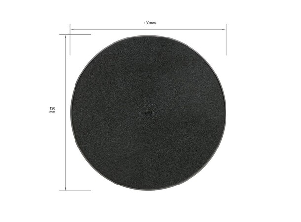Plastfod, sort, rund – 130 mm (1 stk) 