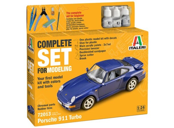 Porsche 911 Turbo Komplet sæt Italeri 1:24 byggesæt 