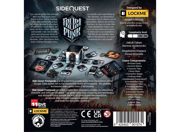 SideQuest Frostpunk Brætspil 