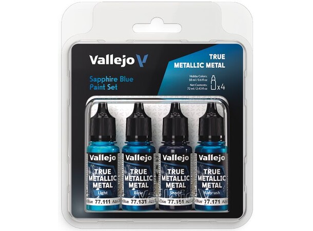 Vallejo True Metallic Set Sapphire Blue True Metallic Metal 