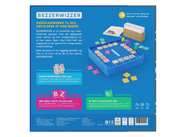Bezzerwizzer Original Quizspil Dansk udgave 