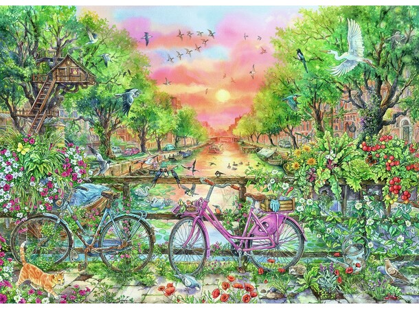 Dreamy Bikes in Amsterdam 1000 brikker Puslespil - Ravensburger Puzzle 