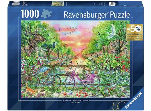 Dreamy Bikes in Amsterdam 1000 brikker Puslespil - Ravensburger Puzzle 