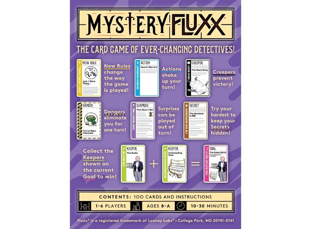 Fluxx Mystery Kortspil 