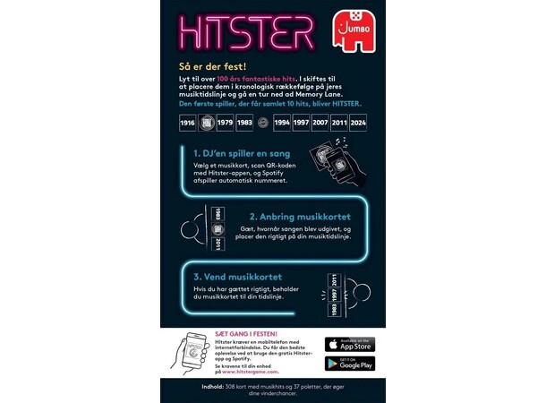 Hitster Selskabsspil Dansk udgave 