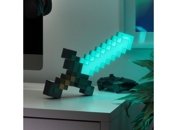 Minecraft lysende diamantsværd 40 cm 