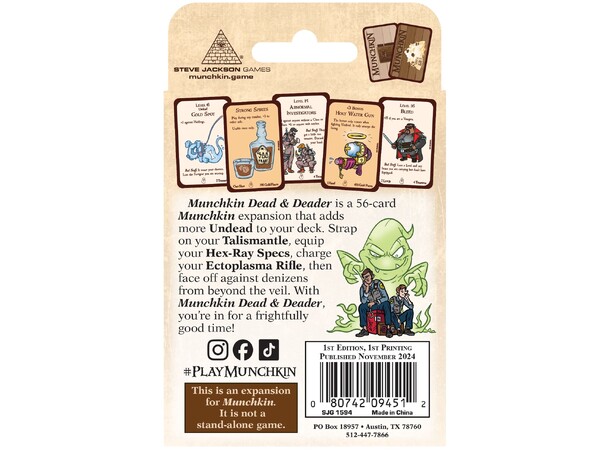 Munchkin Dead & Deader Expansion Ekspansion til Munchkin 