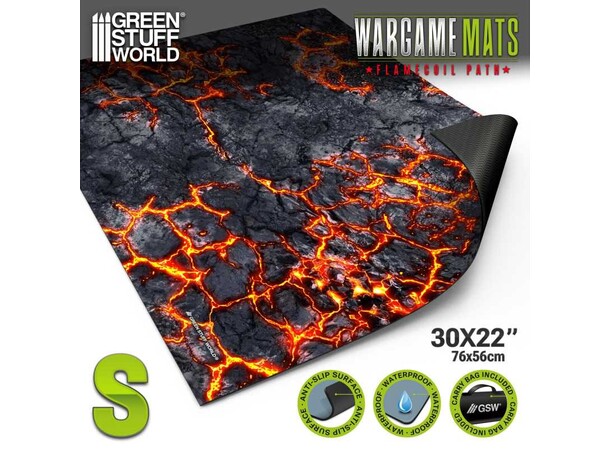 Neopren Mat 22x32 Flamecoil Path Green Stuff World - 56 x 76 cm 