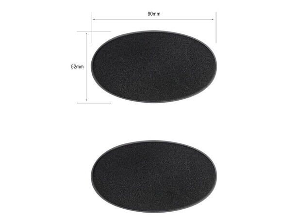 Plastbaser Sort Oval - 90x52mm (2 stk) Citadel 