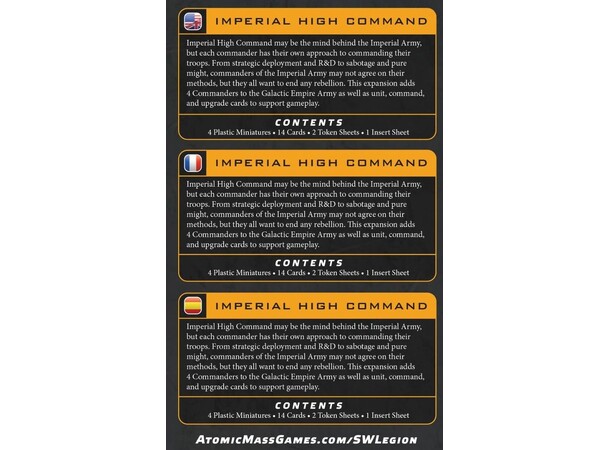 Star Wars Legion Imperial High Command 