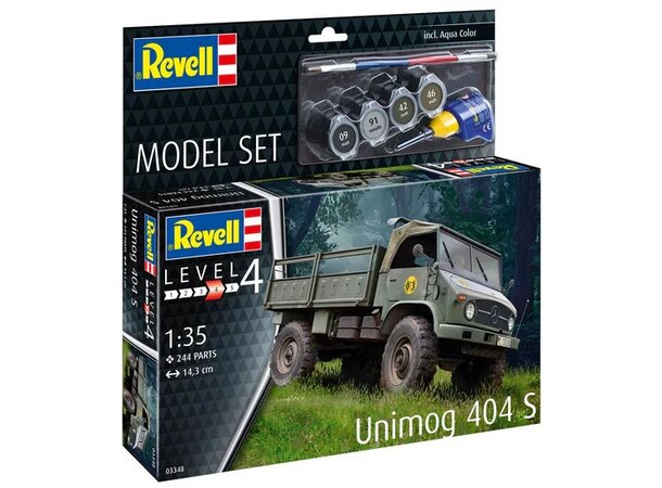 Unimog 404 S Startersæt Revell 1:35 byggesæt 