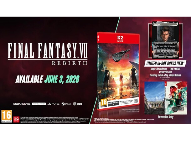 Final Fantasy VII Rebirth Switch 2 Inkluderer Magic Final Fantasy-promokort 