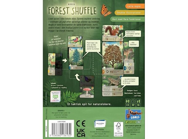 Forest Shuffle Brætspil Dansk udgave 