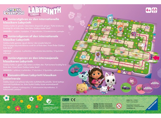 Labyrinth Junior Gabbys Dukkehus Brætspil - Dansk udgave 