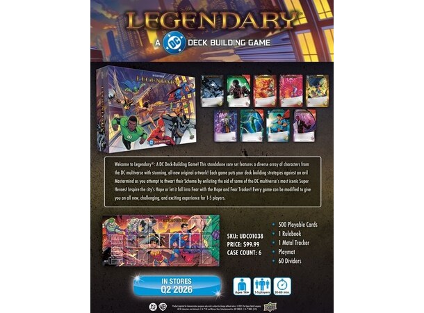 Legendary DC Core Set Kortspil Et DC-deckbygningsspil 