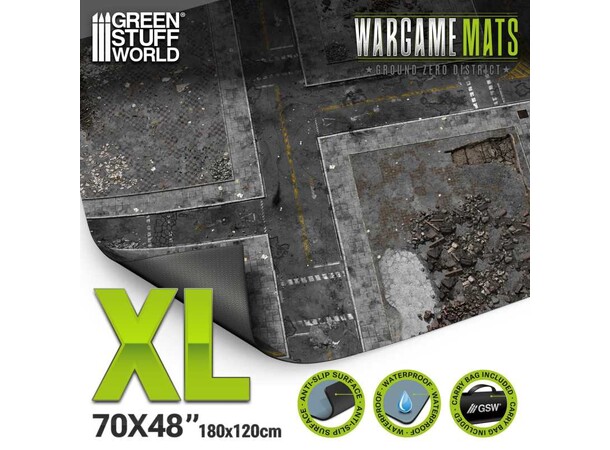Neopren Mat 4x6 Ground Zero District Green Stuff World - 120 x 180 cm 