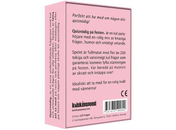 QuizNödig På festen - SVENSK 