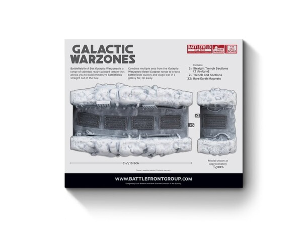 Terræn Rebel Outpost Trenchlines Battlefield in a Box - Galactic Warzones 